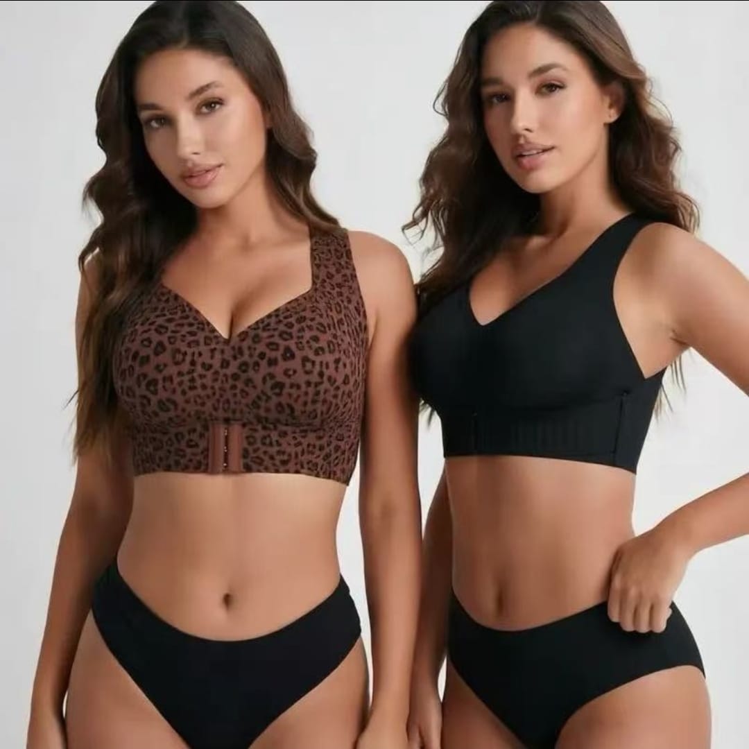 Two women wearing ComfortLifter wireless support bras